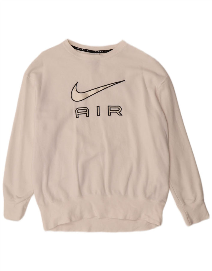 NIKE Herre Loose Fit Grafisk Sweatshirt Jumper XS Hvid Bomuld