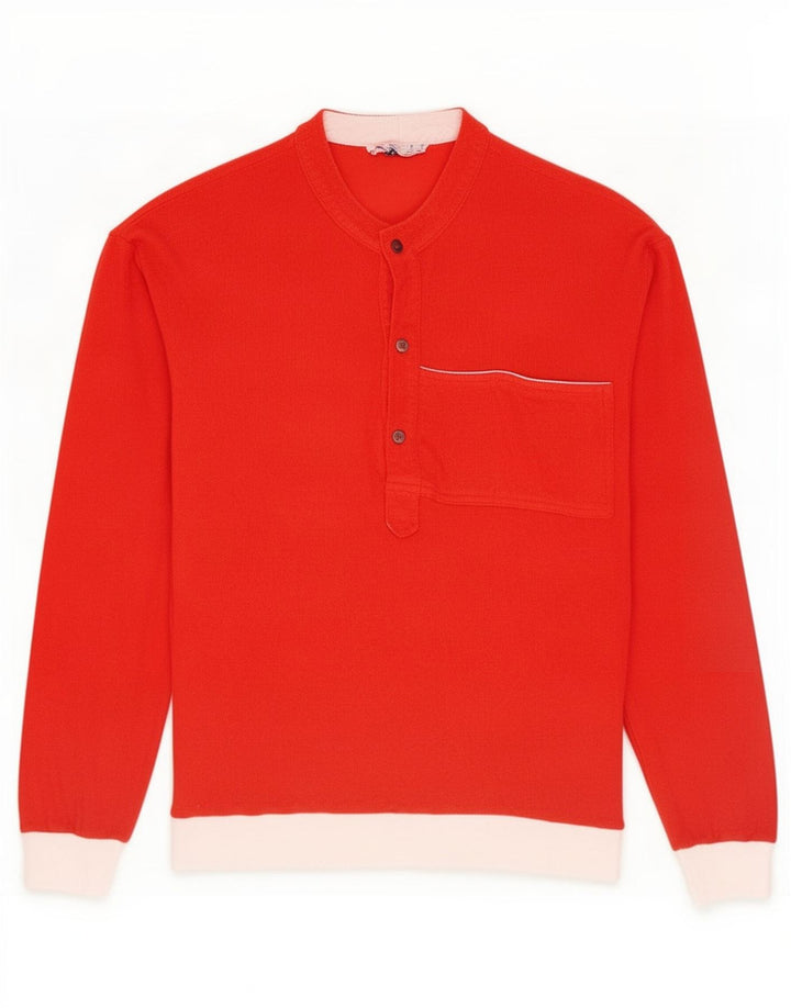 Colmar Herre Top Langærmet IT 50 Medium Rød Colourblock Bomuld