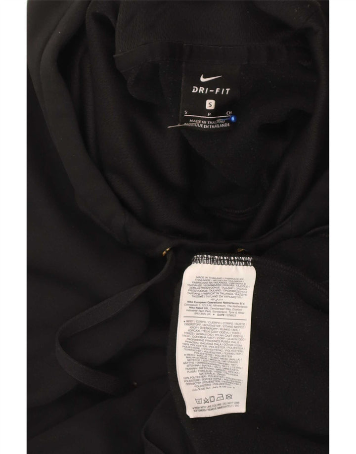 Nike Herre Dri Fit grafisk hættetrøje Jumper Small Black Colourblock Polyester