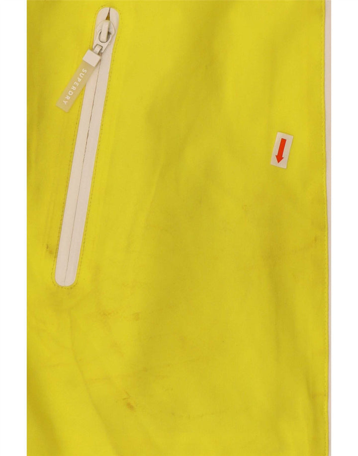 Superdry Regnjakke med hætte til kvinder UK 12 Medium Gul Polyester