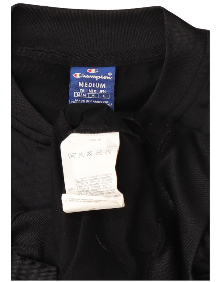 Champion Dame grafisk træningsdragt Topjakke UK 14 Medium Sort Colourblock