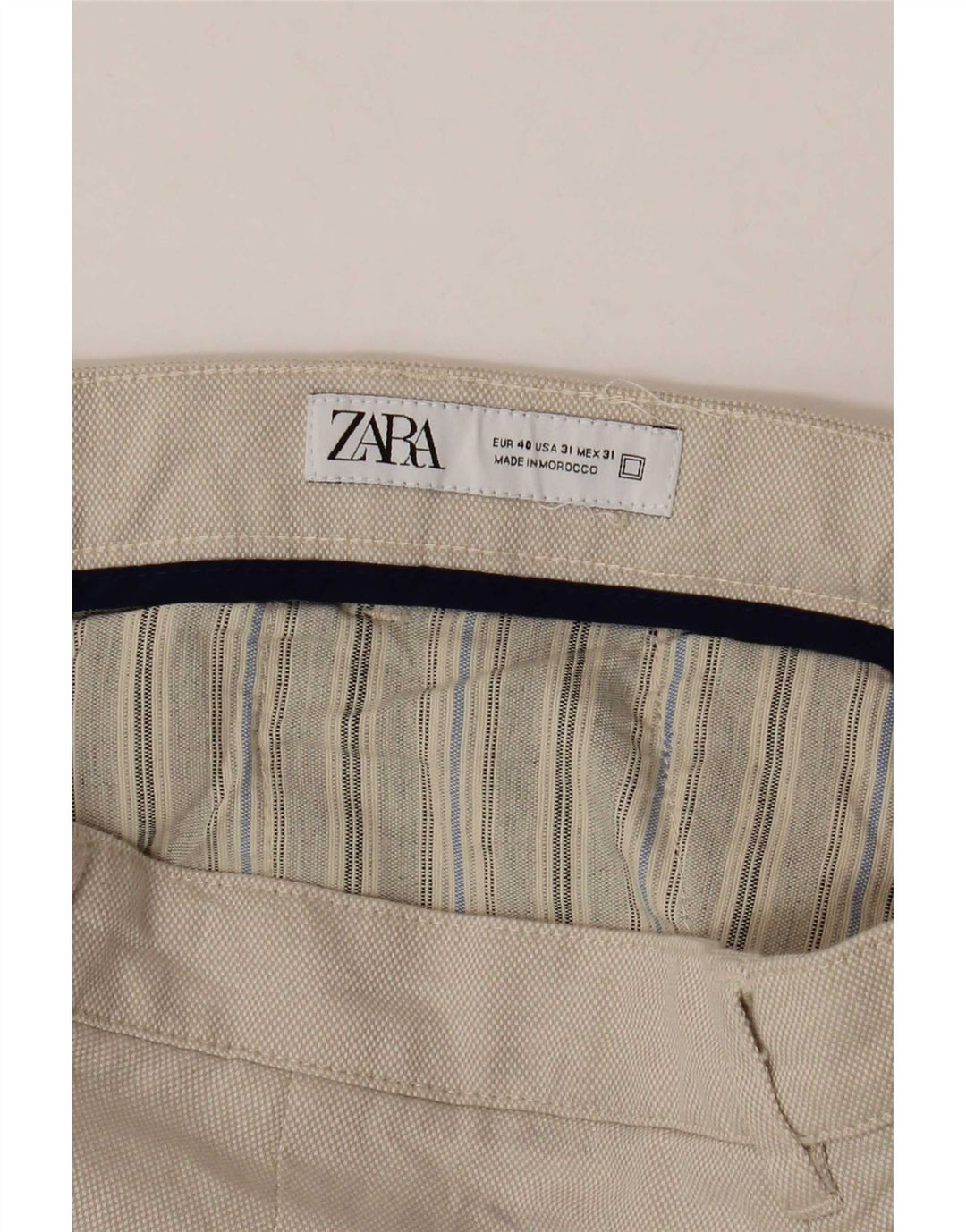 Zara Herre Chino Shorts EU 40 Medium W31 Beige