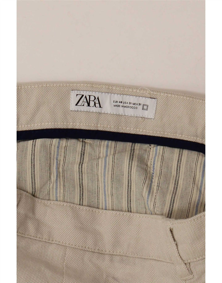 Zara Herre Chino Shorts EU 40 Medium W31 Beige