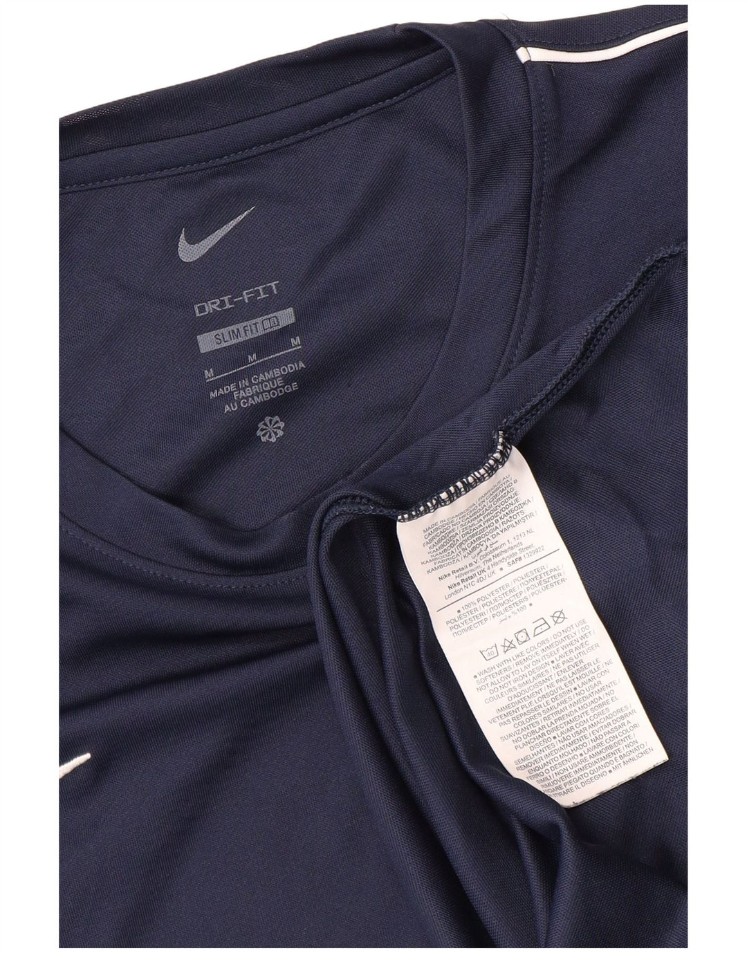 Nike Herre Washington Slim Fit Grafisk T-shirt Top Medium Navy Blue