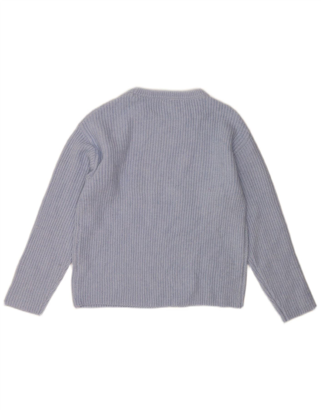 Marks & Spencer Dame Boat Neck Jumper Sweater UK 10 Small Blue Polyester