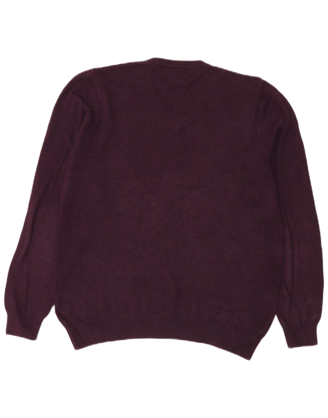 Marks & Spencer Herre V-hals sweater Medium rødbrun bomuld