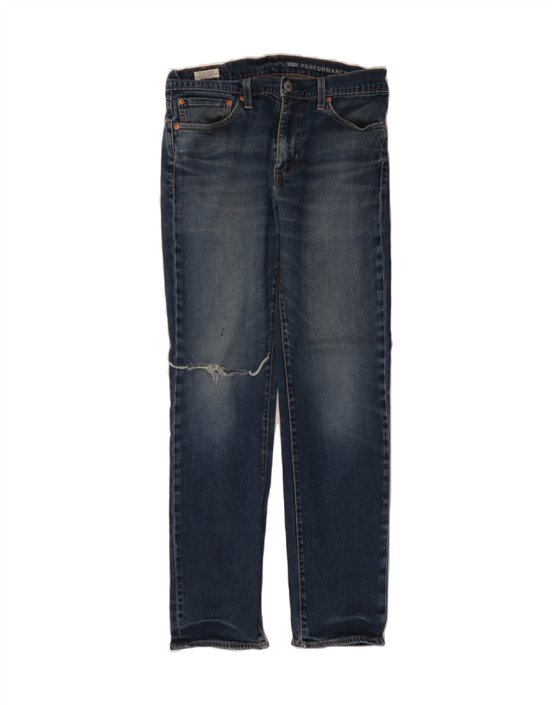 LEVI'S Mens 511 Distressed Slim Jeans W31 L32 Blue Cotton Vintage Levi's and Second-Hand Levi's from Messina Hembry 