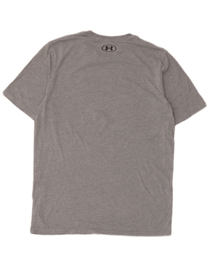 Under Armour Herre T-Shirt Top Lille Grå Bomuld