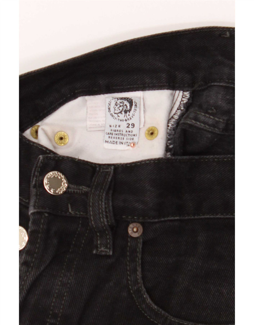 Diesel Herre Zathan Straight Jeans W29 L32 Sort Bomuld