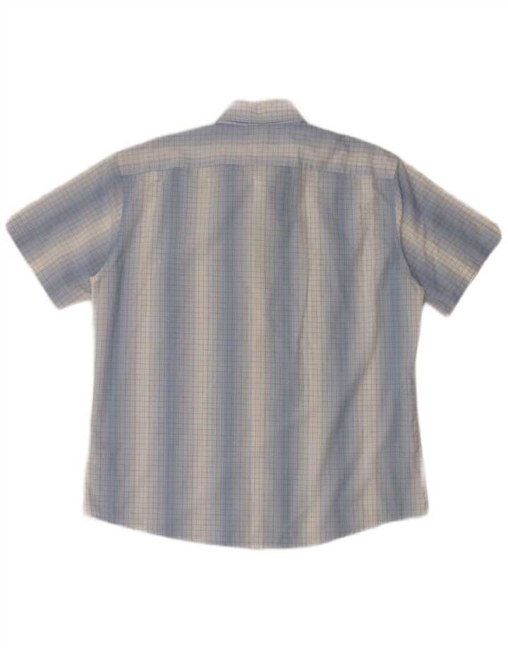 Ben Sherman Kortærmet Herreskjorte 4XL Blå Gingham Bomuld