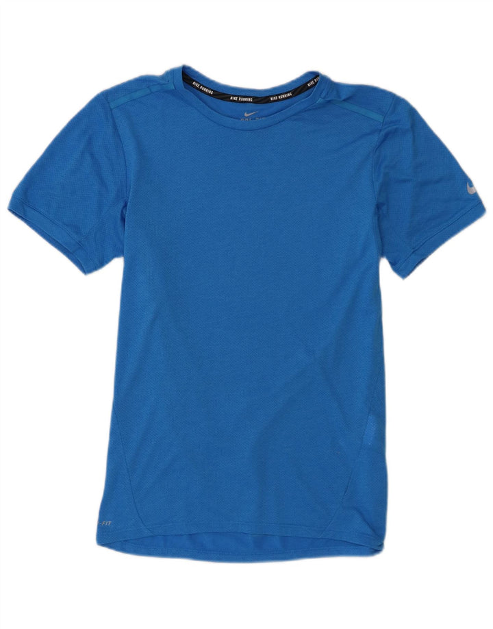 Nike herre Dri Fit T-shirt top lille blå polyester