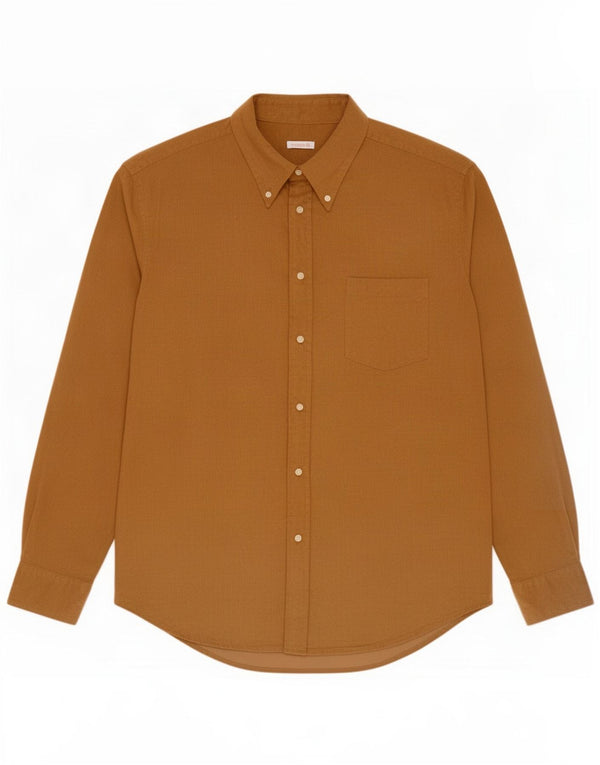 Danilo Trevigliani Herre Corduroy Shirt XL Beige Bomuld