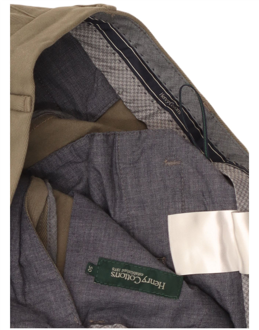 HENRY COTTONS Lige Chinobukser til mænd IT 50 Large W34 L29 Beige