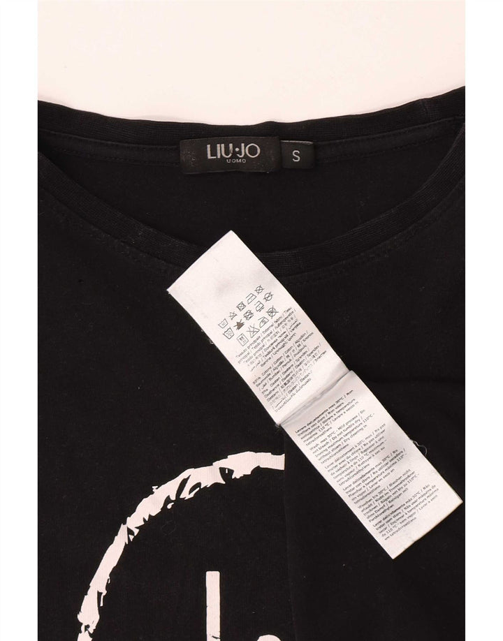 Liu Jo Herre grafisk T-shirt Top Lille sort bomuld