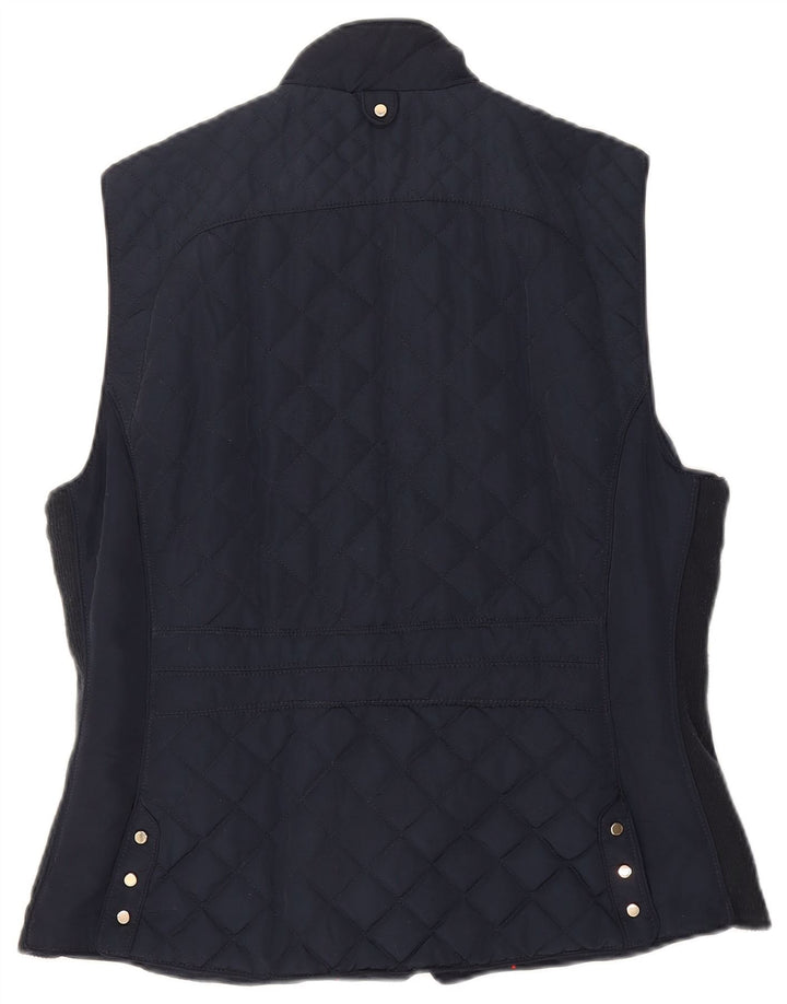 Zara Womens Quilted Gilet UK 18 XL Navy Blue Polyester