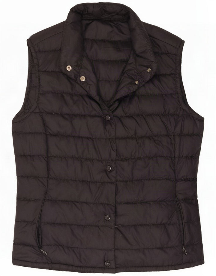 Moncler Womens Polstret Gilet Størrelse 2 Medium Sort