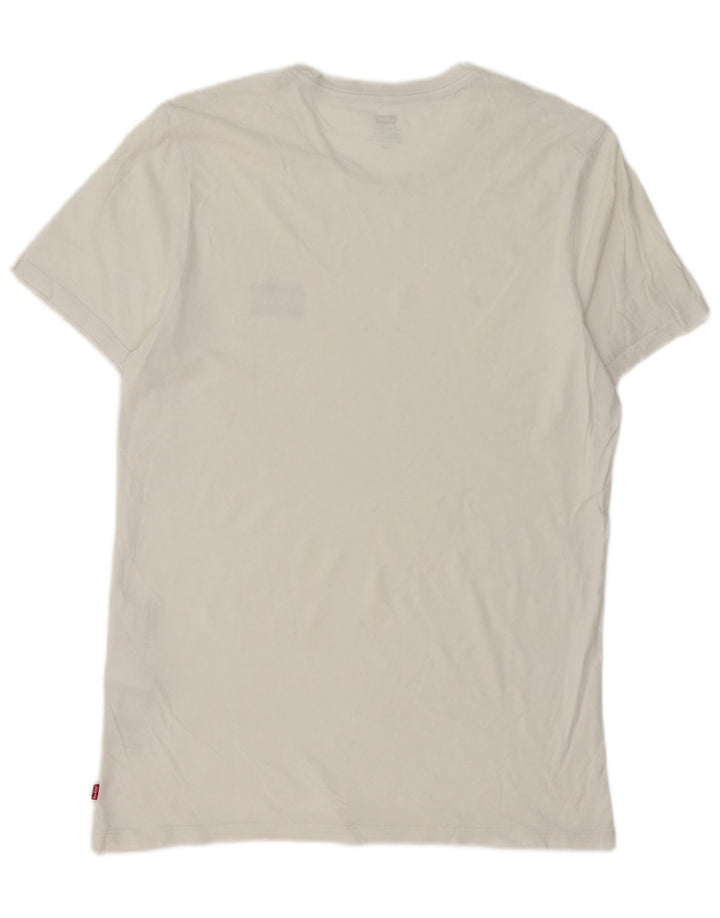 Levi's Herre T-Shirt Top Stor Hvid Bomuld