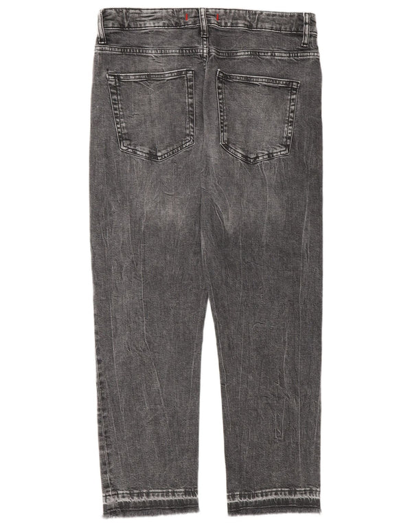 Zara Dame Straight Jeans EU 38 Small W28 L26 Grå
