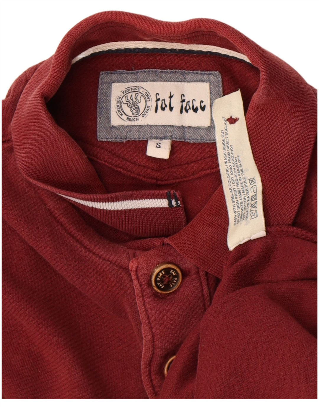 Fedt ansigt herre langærmet polo shirt lille rød bomuld