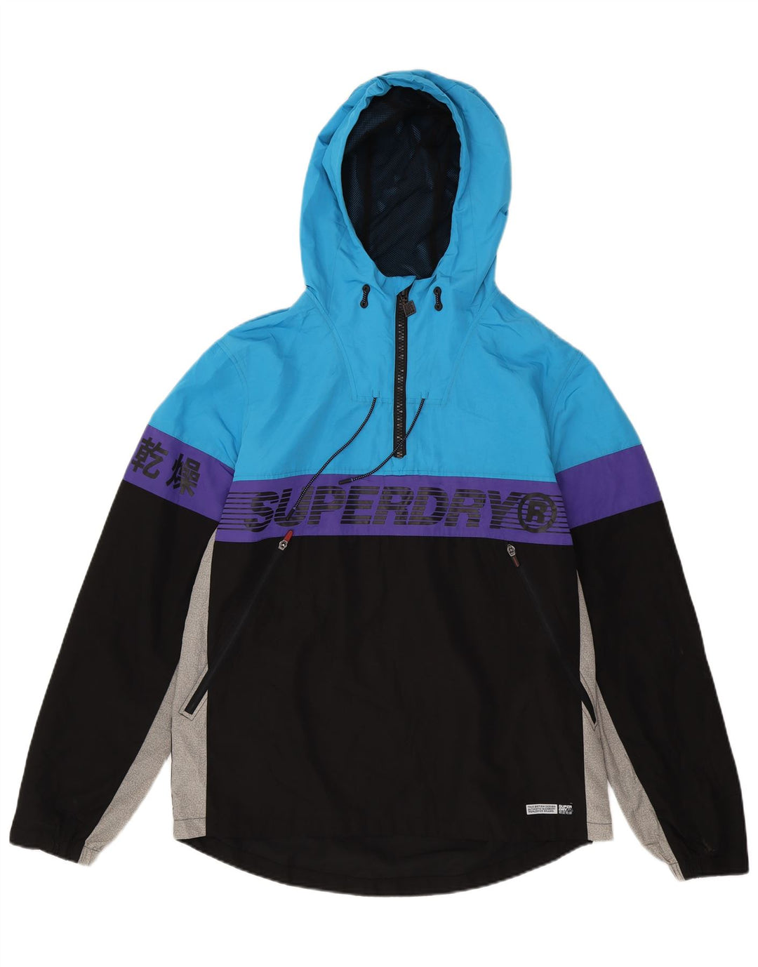 Superdry Herre Pullover Regnjakke UK 42 XL Flerfarvet Colourblock