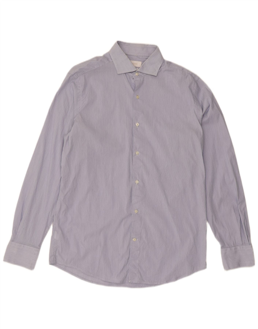 Massimo Dutti Herreskjorte str. 41 Medium Blue Pinstripe Cotton Classic