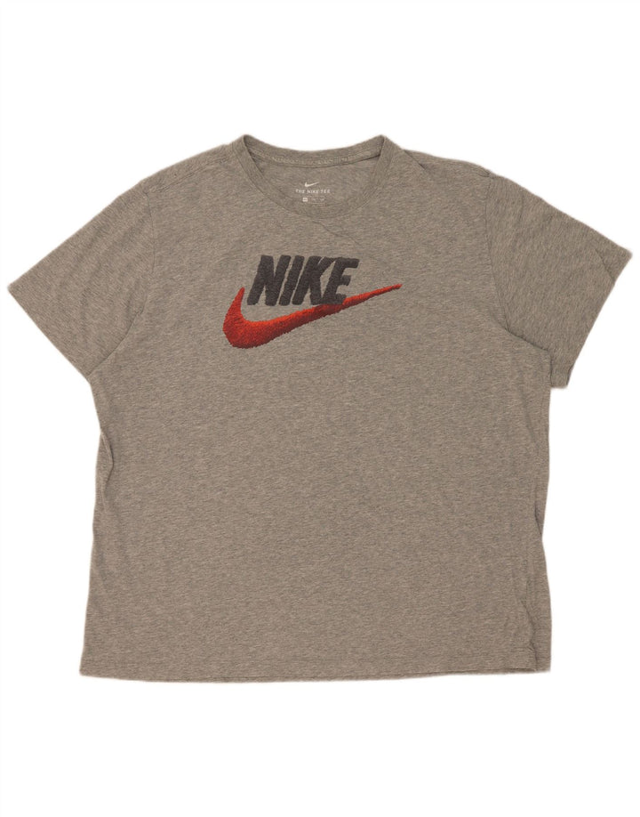 Nike Grafisk T-shirt-top til mænd 2XL Grå Flecked