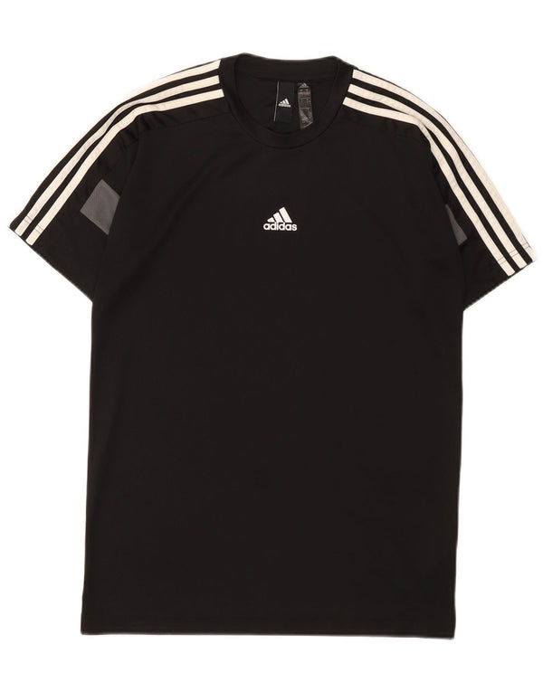 Adidas Herre Aeroready T-Shirt Top Lille Sort Colourblock Polyester