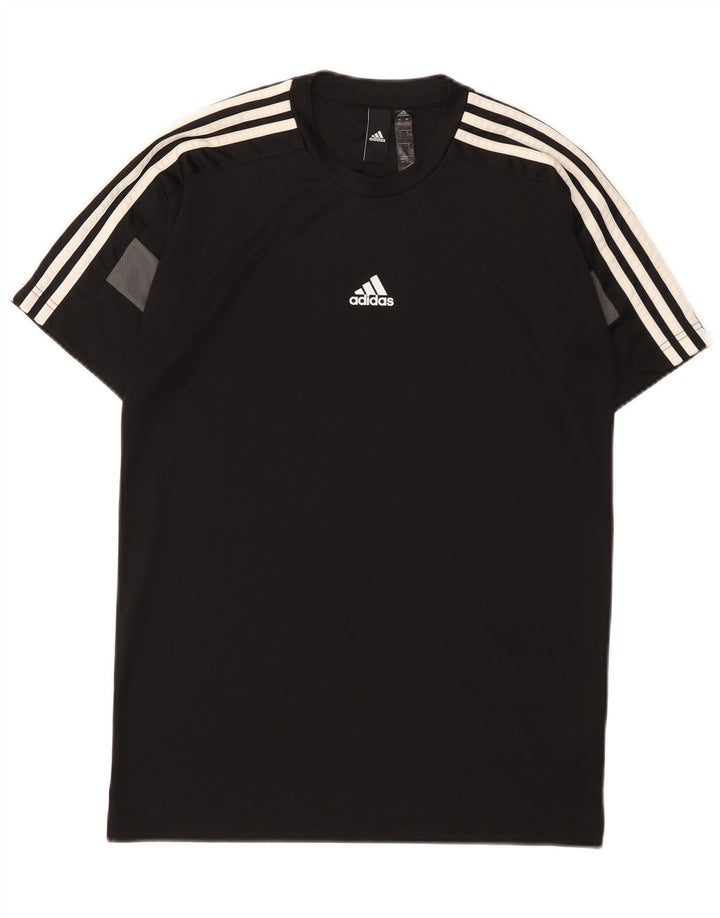 Adidas Herre Aeroready T-Shirt Top Lille Sort Colourblock Polyester