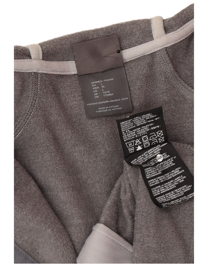 Jack Wolfskin Dame Hættetrøje Sweater UK 14/16 Stor Grå Polyester