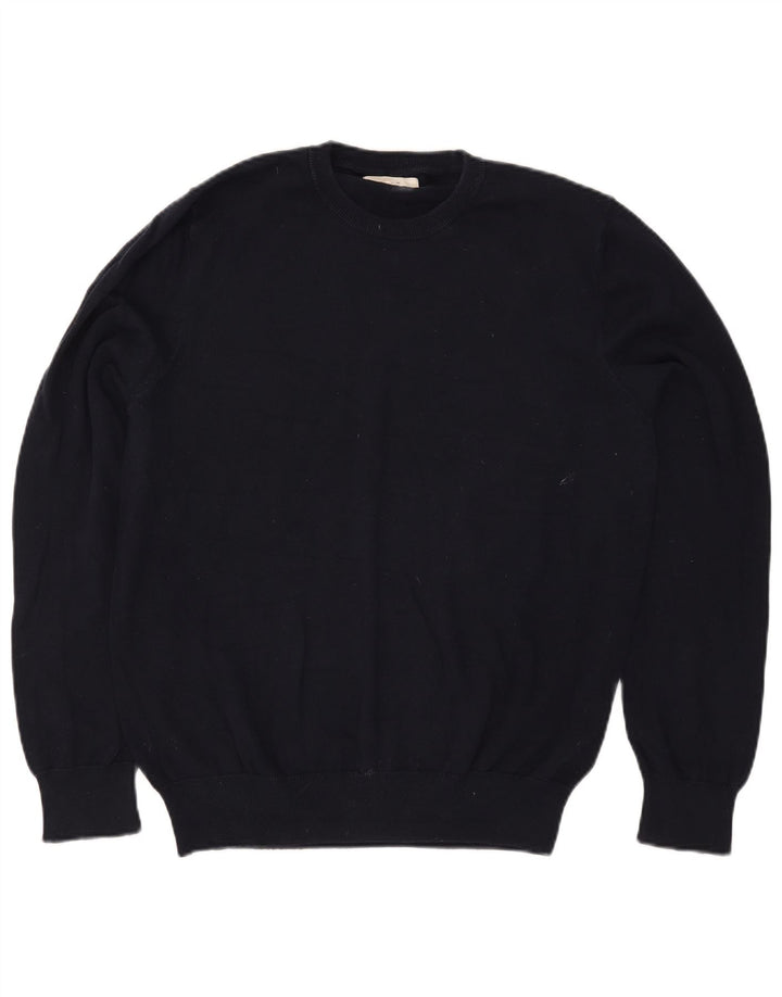 Marks & Spencer Herre sweater med rund hals, stor marineblå bomuld