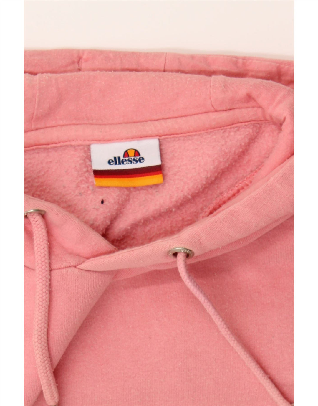 ELLESSE Womens Hoodie Jumper UK 14 Medium Pink Cotton Vintage Ellesse and Second-Hand Ellesse from Messina Hembry 