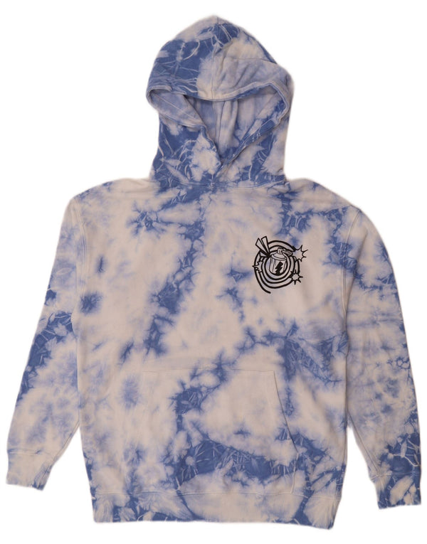 Zara drenge grafisk hættetrøje 13-14 år Blue Tie Dye Bomuld