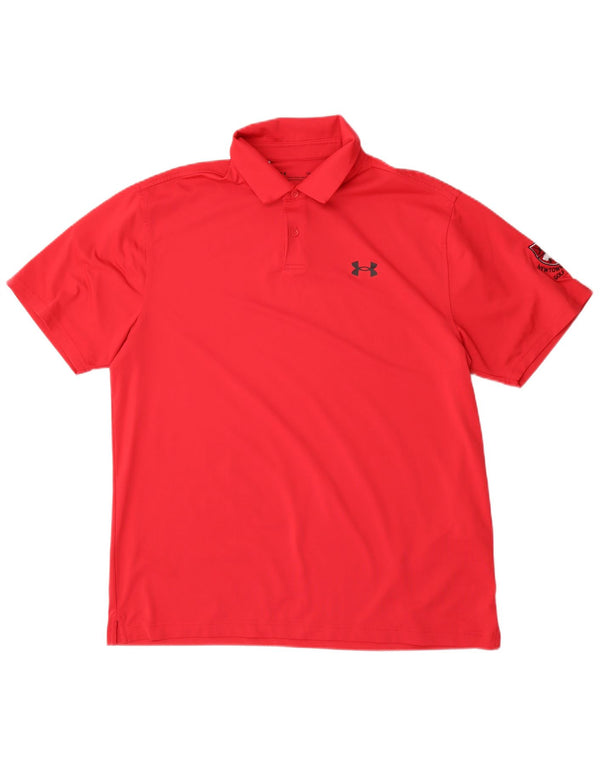 Under Armour Herre Grafisk Polo Shirt Stor Rød Polyester