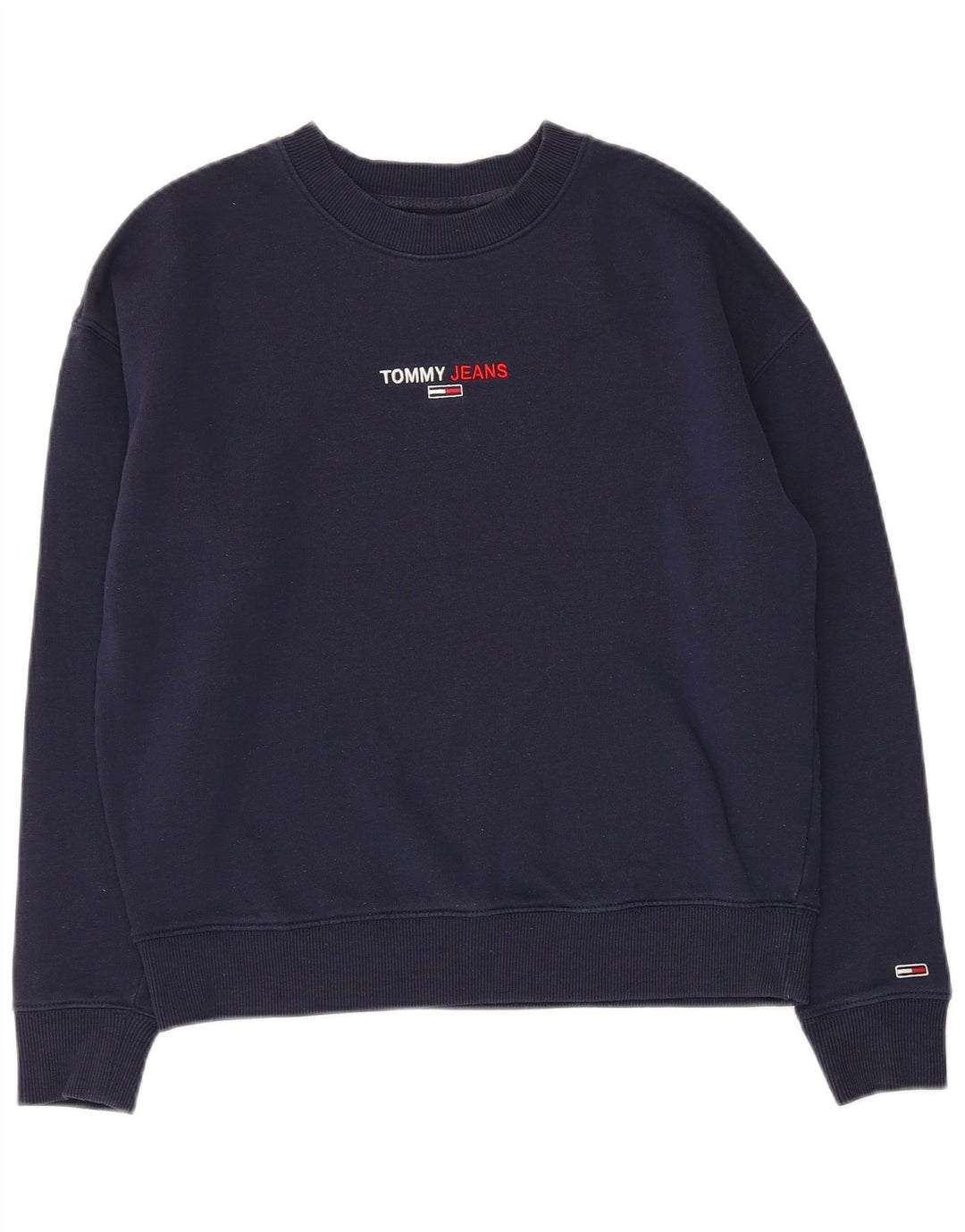 TOMMY HILFIGER Oversized sweatshirttrøje til kvinder UK 10 Lille marineblå