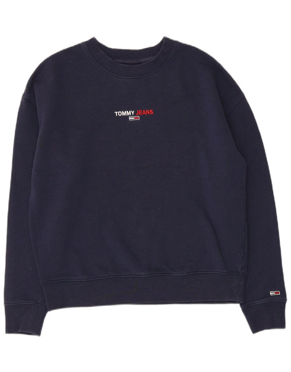 TOMMY HILFIGER Oversized sweatshirttrøje til kvinder UK 10 Lille marineblå