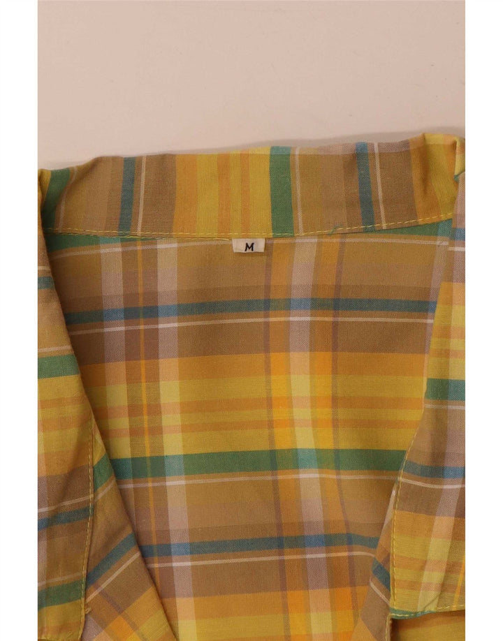 Vintage Dame 2 Button Oversized Blazer Jacket UK 14 Medium Yellow Check