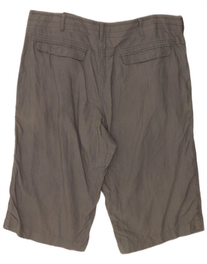 Marks & Spencer Chino Shorts til mænd W38 XL Grå hør