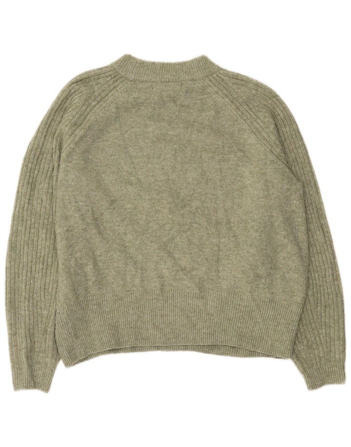 Marks & Spencer Dame Turtle Neck Jumper Sweater UK 14 Medium Green