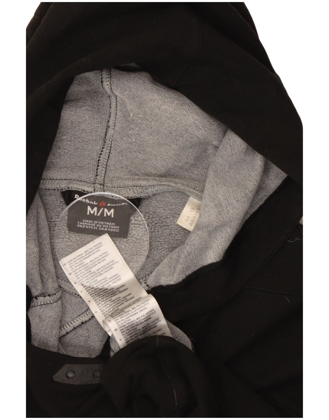 Reebok Herre grafisk hættetrøje Jumper Medium Sort Polyester