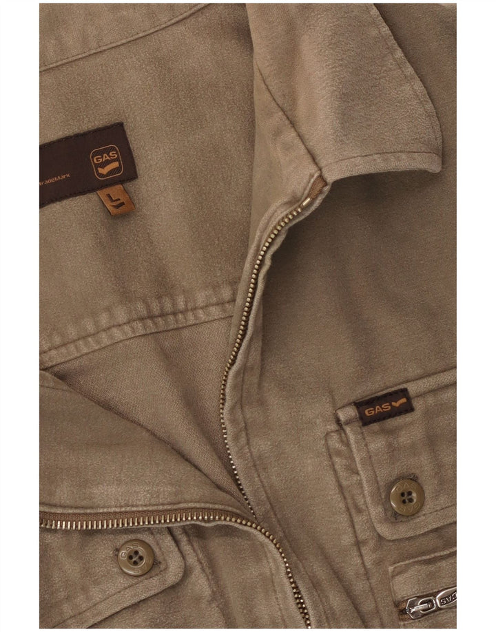 Gas Herre Overshirt Skjorte Large Khaki