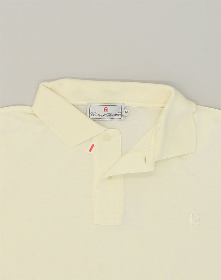 CONTE OF FLORENCE Mens Polo Shirt Medium Yellow Cotton | Vintage Conte of Florence | Thrift | Second-Hand Conte of Florence | Used Clothing | Messina Hembry 