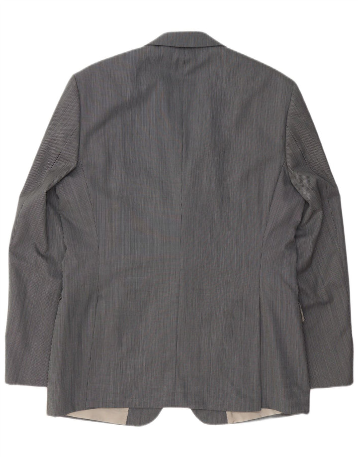 Hugo Boss Herre 2-knaps blazerjakke EU 52 XL Grå nålestribet jomfruuld