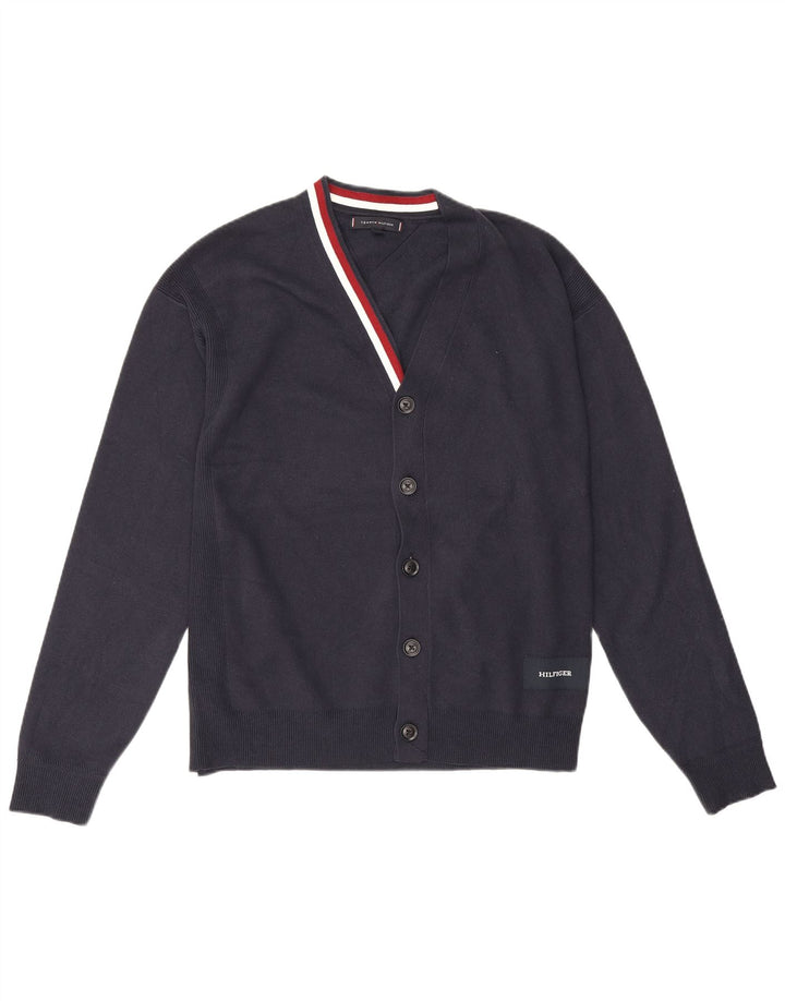 Tommy Hilfiger Herre Cardigan Sweater Medium Navyblå Bomuld