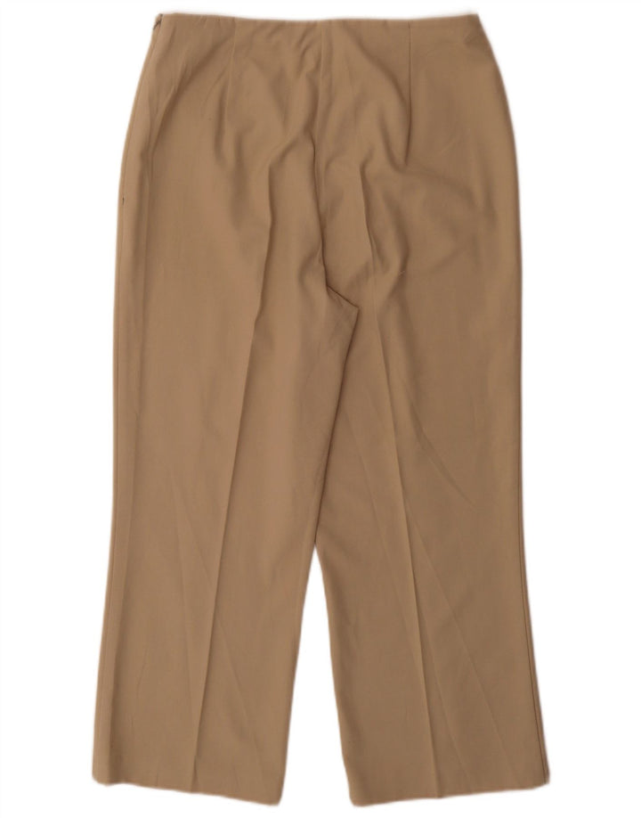 Marks & Spencer Dame Straight Cropped Trousers UK 14 Medium W30 L25 Beige