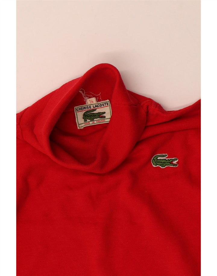 Lacoste piger rullehals sweater 13-14 år rød