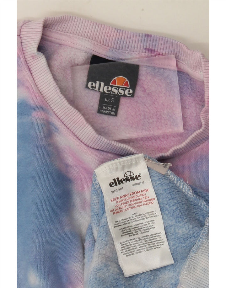 Ellesse Herre Sweatshirt Jumper Lille Flerfarvet Tie Dye Bomuld