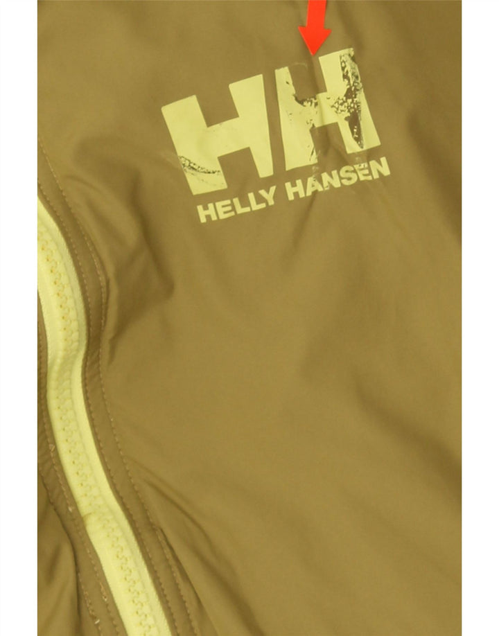 Helly Hansen Dame Grafisk Crop Polstret Jakke UK 14 Medium Khaki