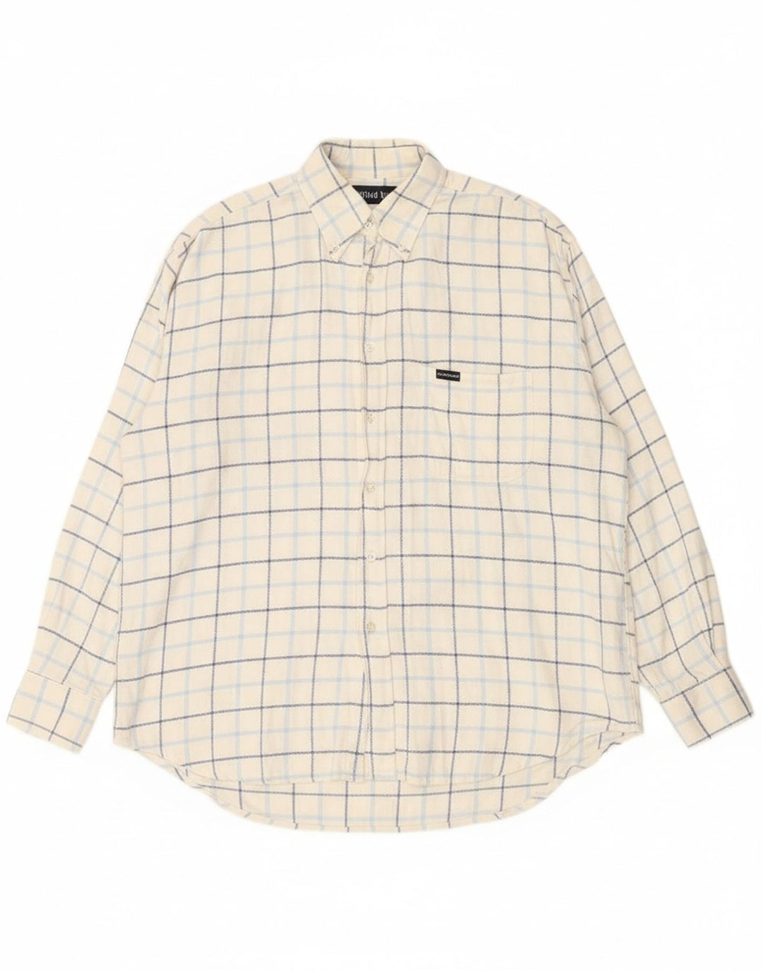 SERGIO TACCHINI Mens Flannel Shirt XL White Check
