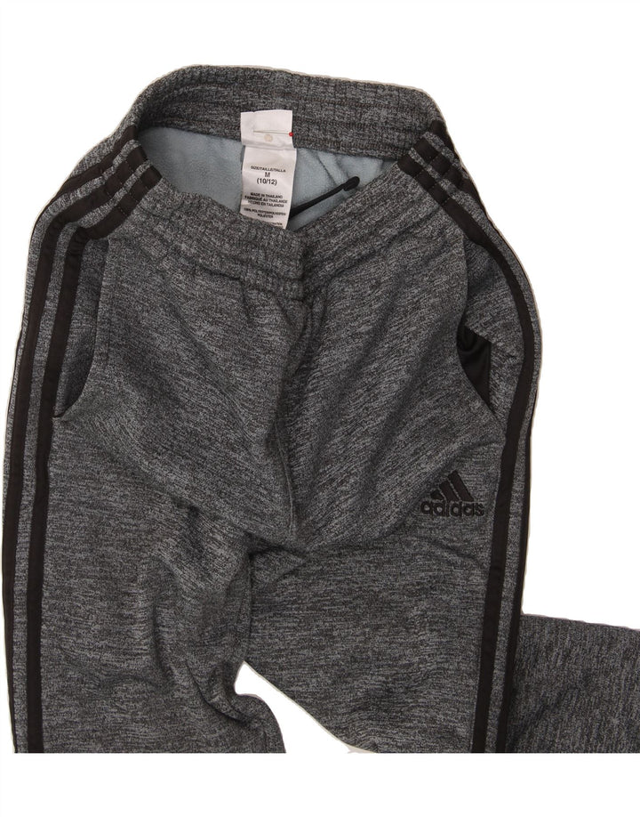 ADIDAS Boys Tracksuit Trousers 10-11 Years Medium Grey Polyester Vintage Adidas and Second-Hand Adidas from Messina Hembry 