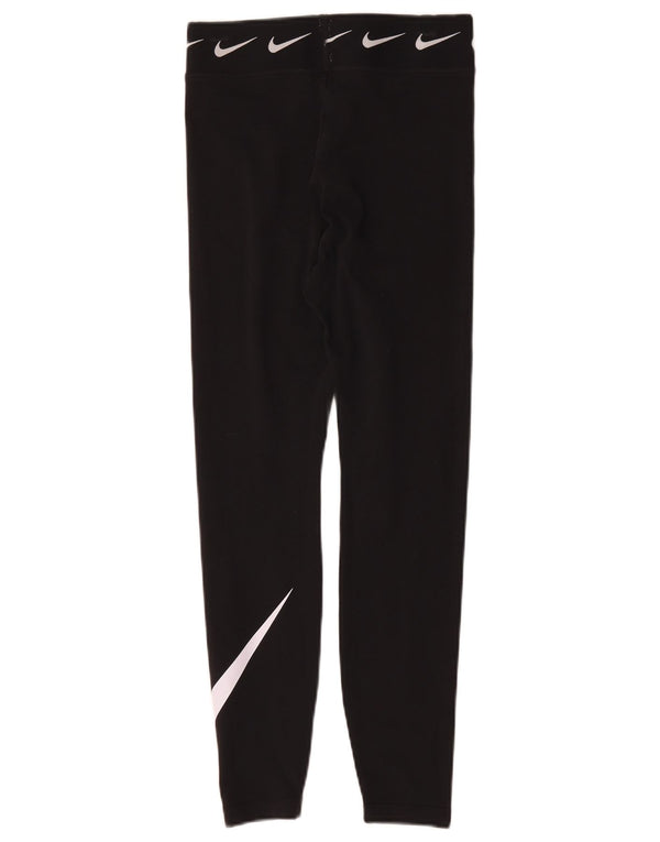 Nike Dame Grafiske Leggings UK 8 Small Black Bomuld